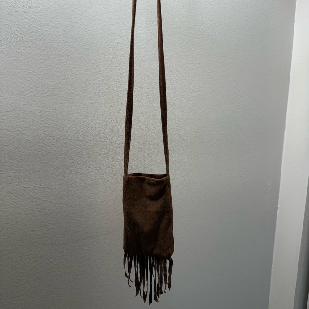 Arizona Jean Company Brown Crossbody Bag with Fringe
